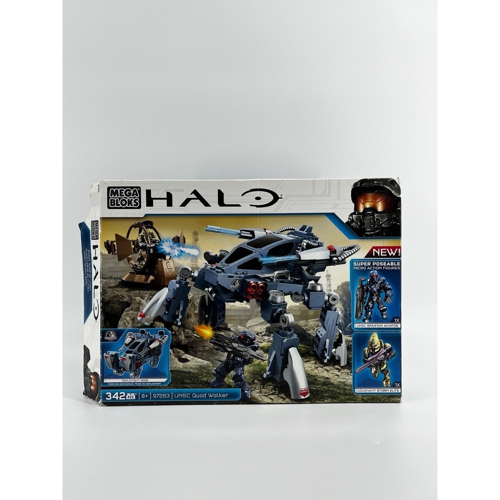 MEGA BLOKS 97263 Halo UNSC‎ Quad Walker 342PC Rare Open Box
